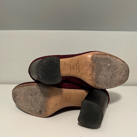 Rag & Bone Maroon Ankle boots size 37.5 - Picture 5 of 5